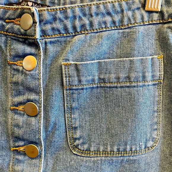 BrandyMelville Button Front Denim Mini Skirt Sz S - Picture 3 of 4